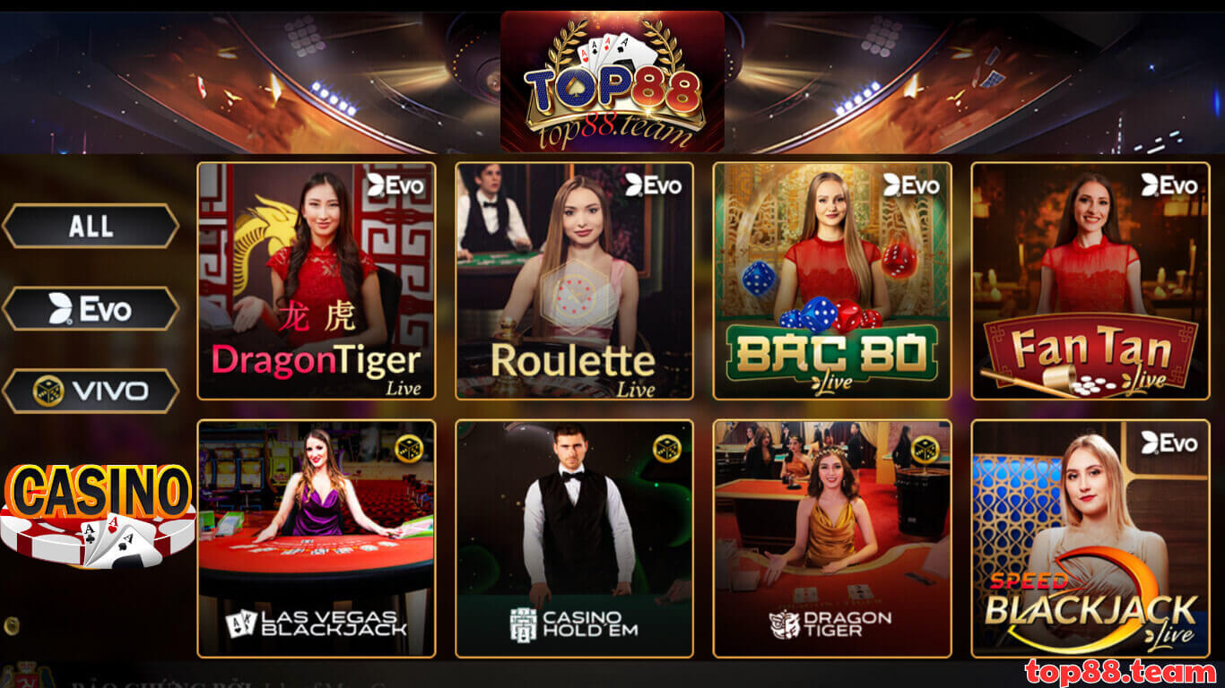 Những sản phẩm nổi bật trong live casino Top88 Những sản phẩm nổi bật trong live casino Top88