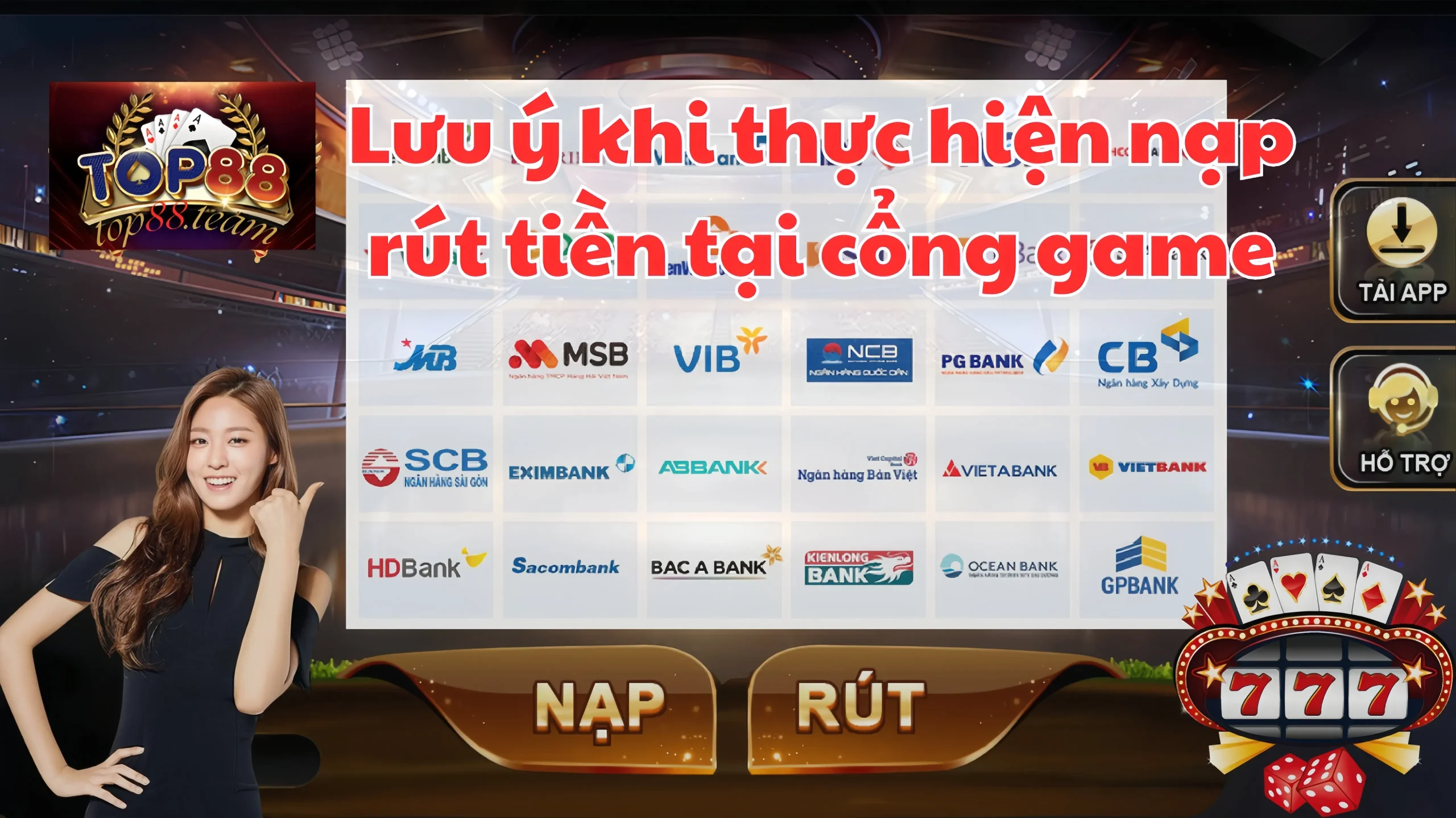 Một số lưu ý quan trọng khi nạp/rút tiền top88 Một số lưu ý quan trọng khi nạp/rút tiền top88